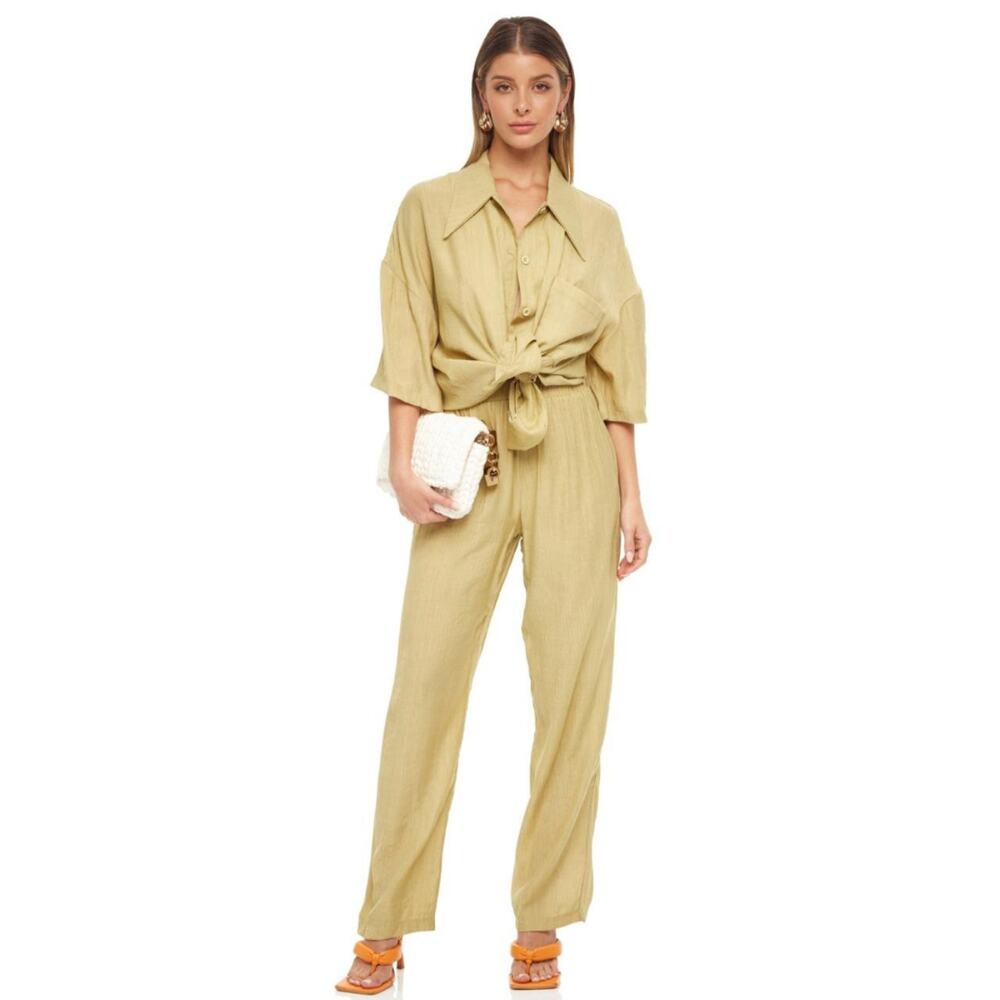 YG COLLECTION: Cyn Two Piece Pants Set - Olive